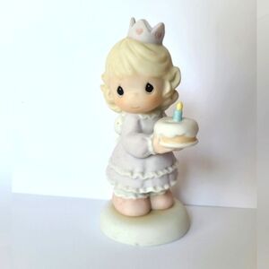 Vintage 90s Precious Moments Birthday Wishes Collectible Porcelain Figurine